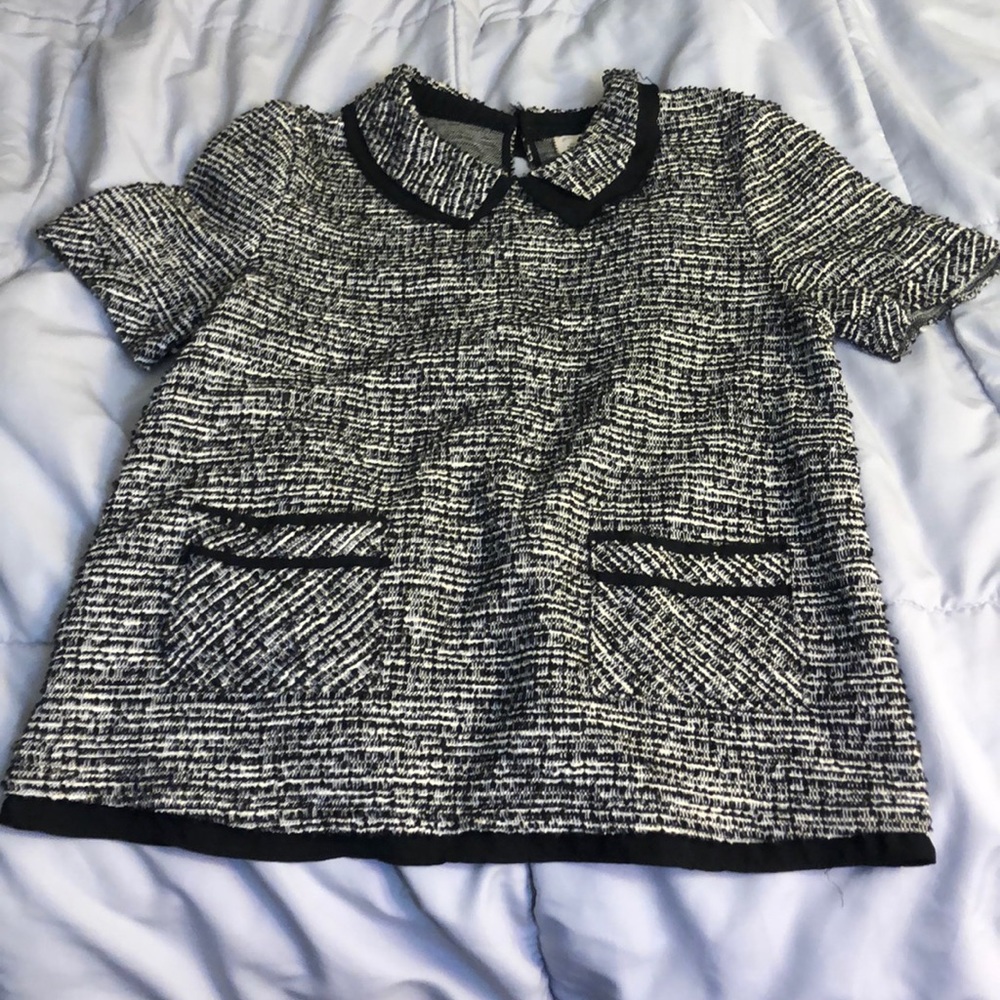 Postage stamp (anthro) knit top